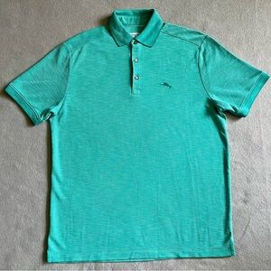 Tommy Bahama IslandZone Men’s Polo Shirt Teal Small TENCEL COOLMAX Golf Casual